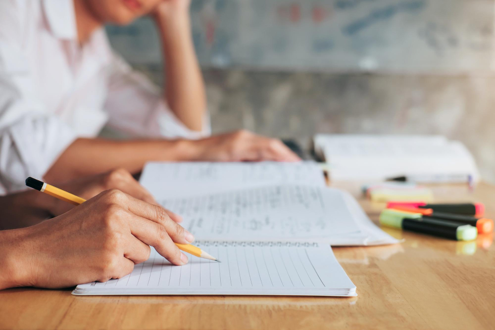 MBBS student making diagrams and notes for exam preparation